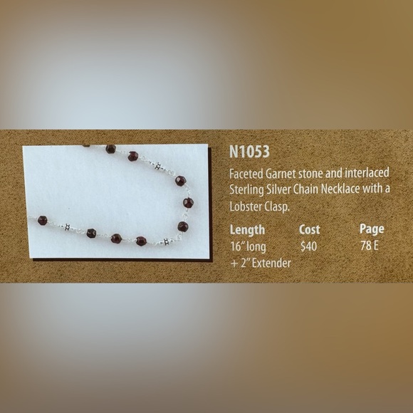 Silpada Deep Red and Silver Beaded Necklace - Picture 3 of 3